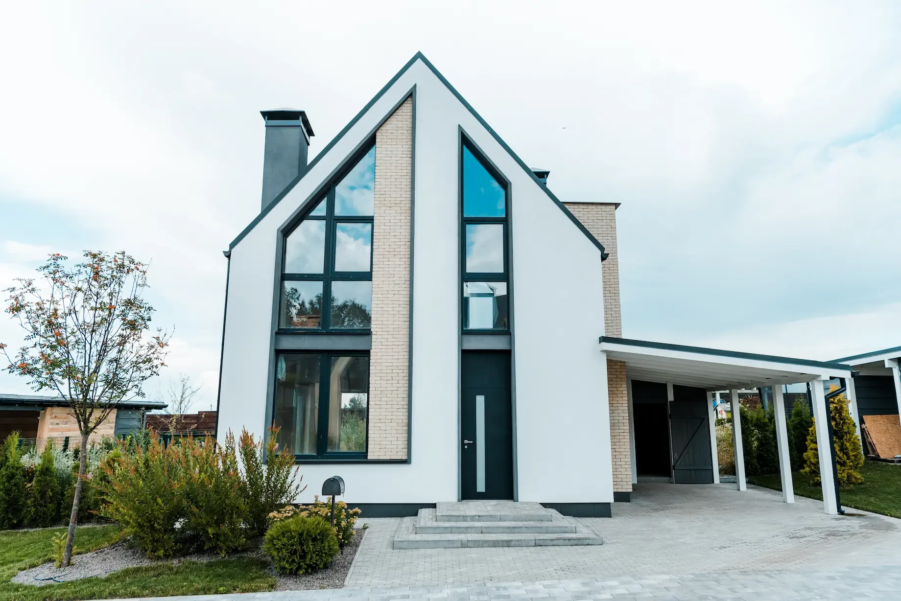 Modern huis met thuisbatterij
